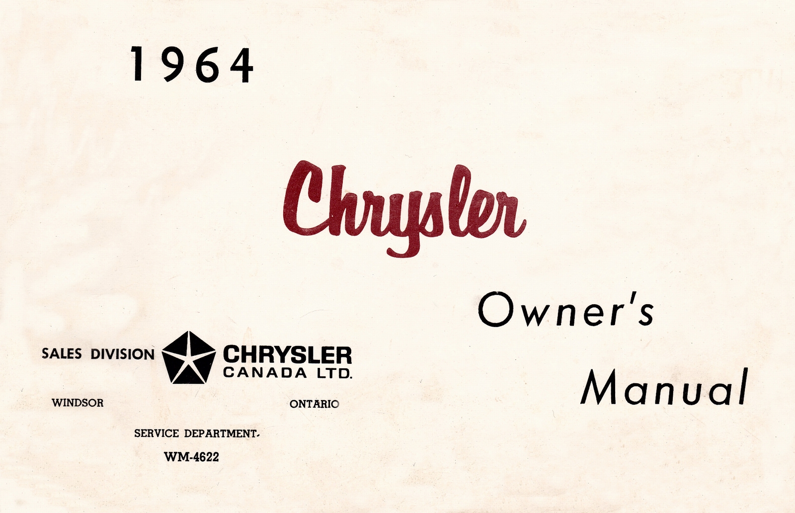 1964 Chrysler Owners Manual
